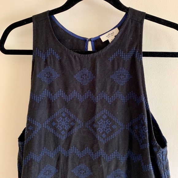 Aritzia Wilfred Trompette Black Embroidered Dress - Picture 5 of 5